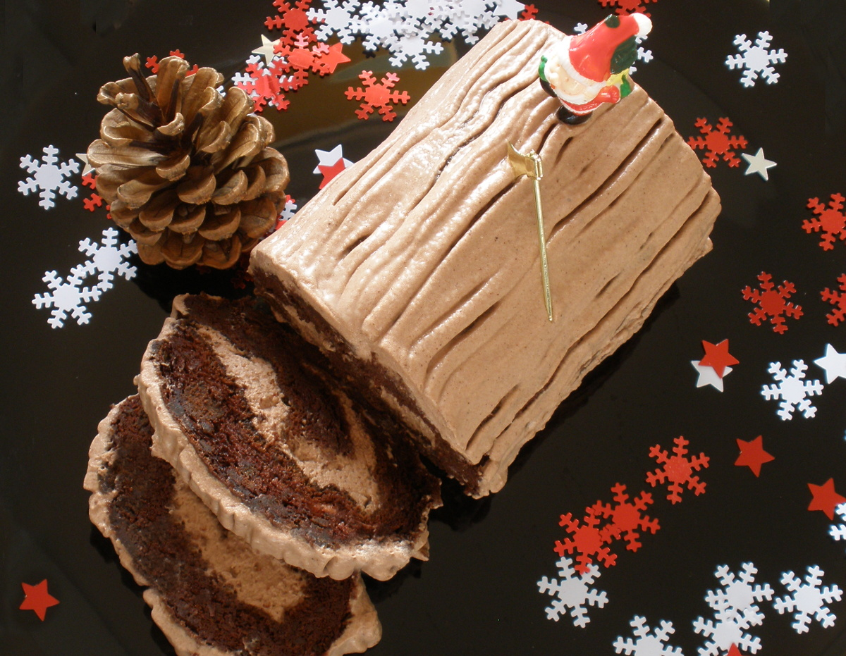 MenuNature - Bûche de Noël au chocolat, facile et légère (sans farine)